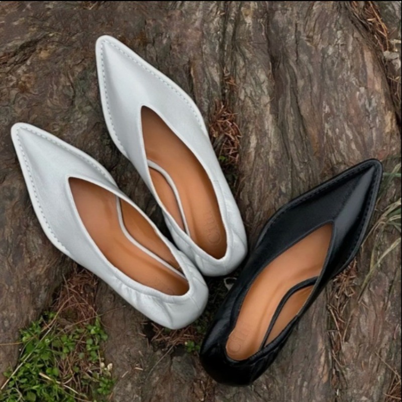 Women'S Fashion Shoes - Sepatu Tunggal Ujung Lancip Baru 2025