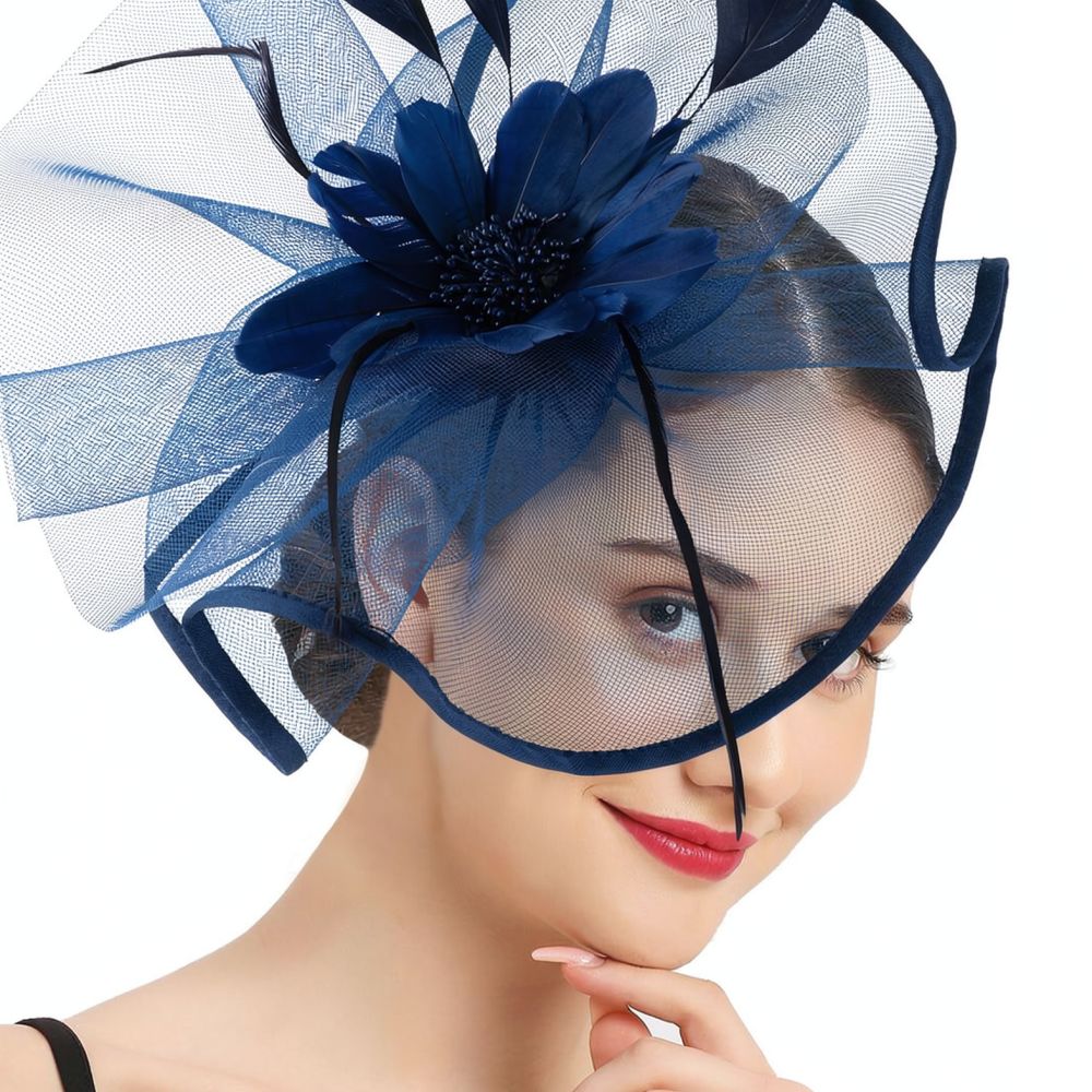 Women'S Fashion Kentucky Derby - Aksesori Rambut Berbentuk Topi Mini Bundar