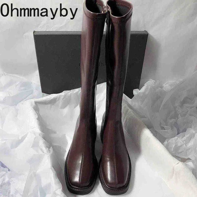 Sepatu bot hak tebal wanita, s - Women'S Fashion Knee High Boots ulasan dan harga