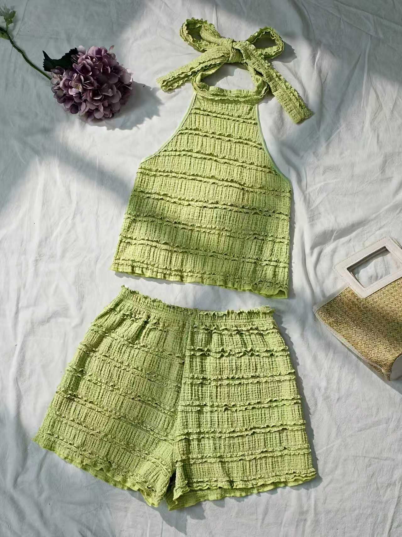 Set Atasan Cami & Hot Pants Ga - Lace Trim Cami ulasan dan harga
