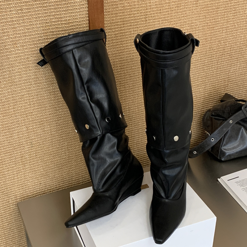 Eilyken Sepatu Bot Wanita Mode - Women'S Fashion Knee High Boots ulasan dan harga