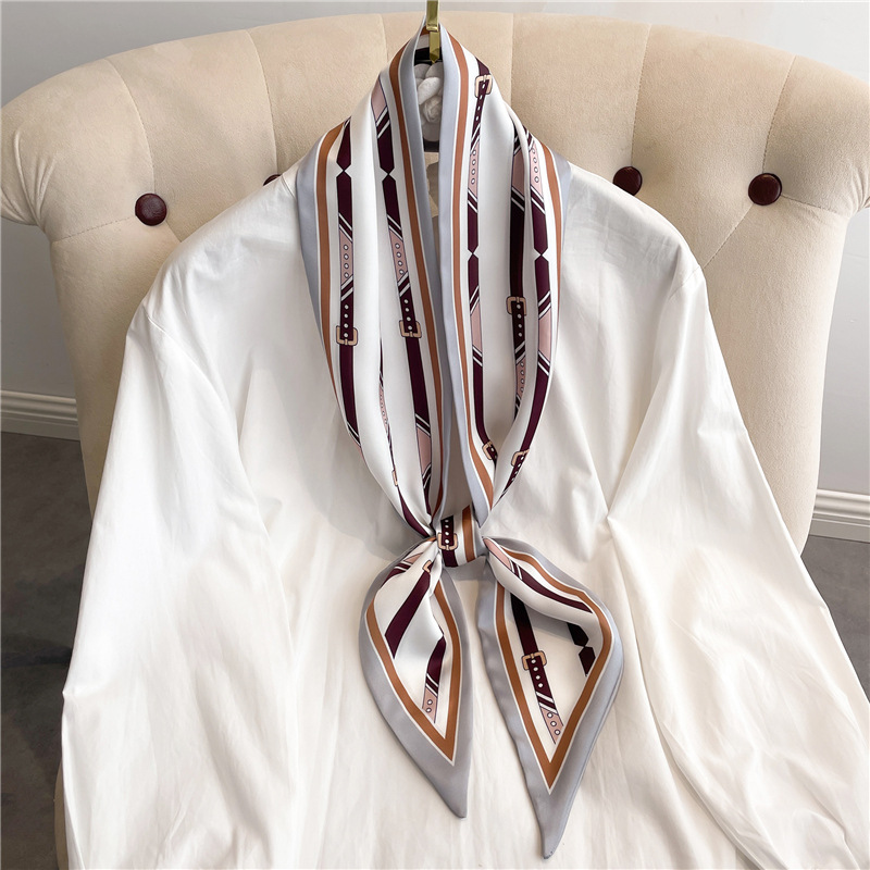 Selendang Sutra Panjang Motif  - Women Fashion Necktie ulasan dan harga