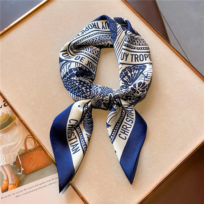 Saputangan Satin Sutra Cetak H - Women Fashion Necktie ulasan dan harga