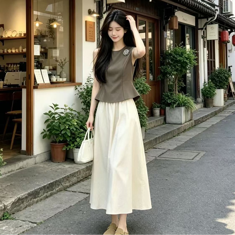 Set Rok Vest Pinggang Ramping  - Women'S Fashion Vest Tops ulasan dan harga
